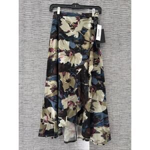Montgomery Post Ruffle Hem Skirt, Navy, XS